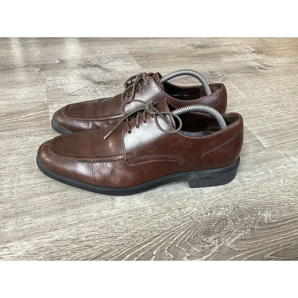 Cole Haan C10697 Stylar Split Toe Leather Brown Apron Oxford Shoes Men's Size 9